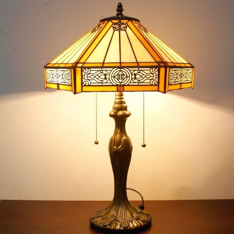 30cm 40cm Antika Masa Dekoru Lamba Bar Yatak Odası Oturma Odası Ev Dekorasyonu Işık El Sanatı Vitraylı Masa Lampu