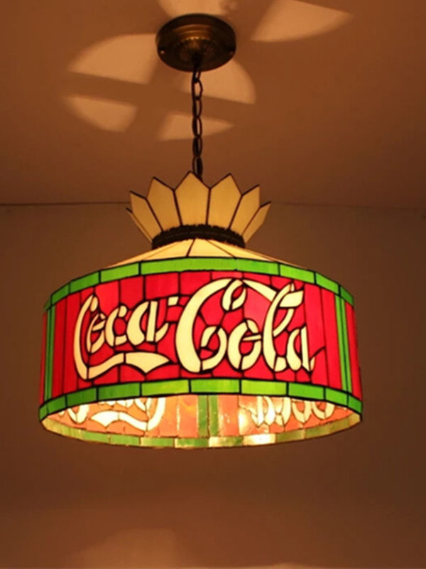 12' Bar Restoran Kafe Yemek Odası Asılı Işık Tavan Işığı Kırmızı vitrinli cam LED Lamba Lamba Lamba