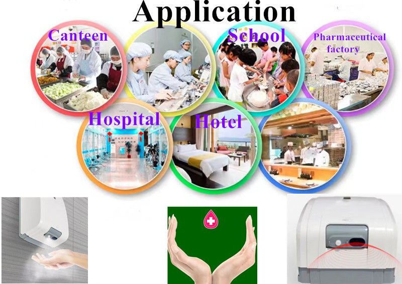 Otel Temiz Oda Hastane İlaç Fabrikası 2000ml Duvar Montajlı Kızılötesi Otomatik Alkol Spreyi El Sterilizatörü