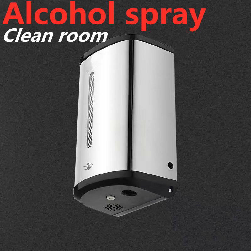 Temiz Oda Lavabo El yıkama Dokunmasız Paslanmaz Çelik 304 Otomatik 800ml Sensör Sabun Alkol Spray El Sterilizatörü